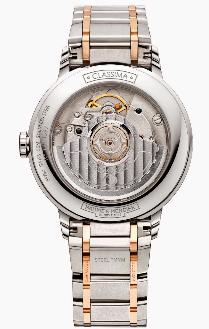 Baume & Mercier Classima Silver Dial Red Gold & Steel Bracelet watch