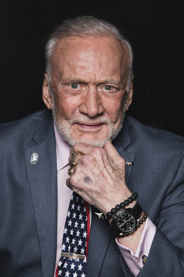 Buzz Aldrin And Black Leather strap Copy UK Omega Speedmaster Professional Moonphase Chronograph