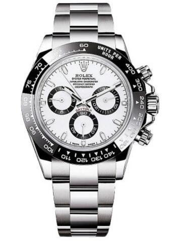 For this one, that adopted 904L stainless steel case matching the black ceramic bezel, presenting the most classical appearance. And at the same time, with the support of the reliable and precise performance, this white dial fake Rolex is worthy to buy.