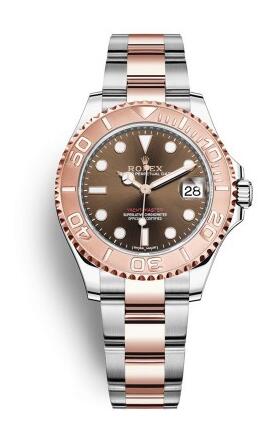 For the perfect combination of rose gold and chocolate, this replica Rolex watch looks more eye-catching.
