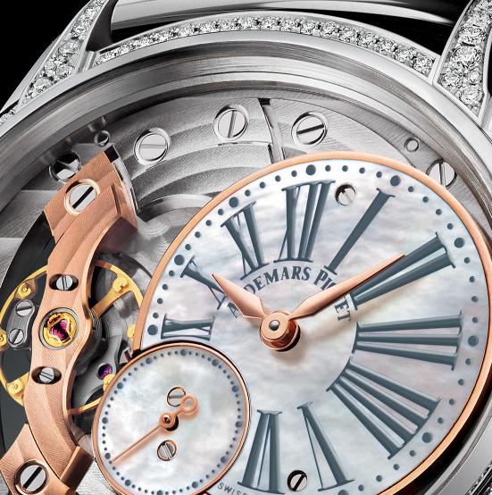 The special copy Audemars Piguet Millenary 77247BC.ZZ.1272BC.01 watches have off-centred dials.