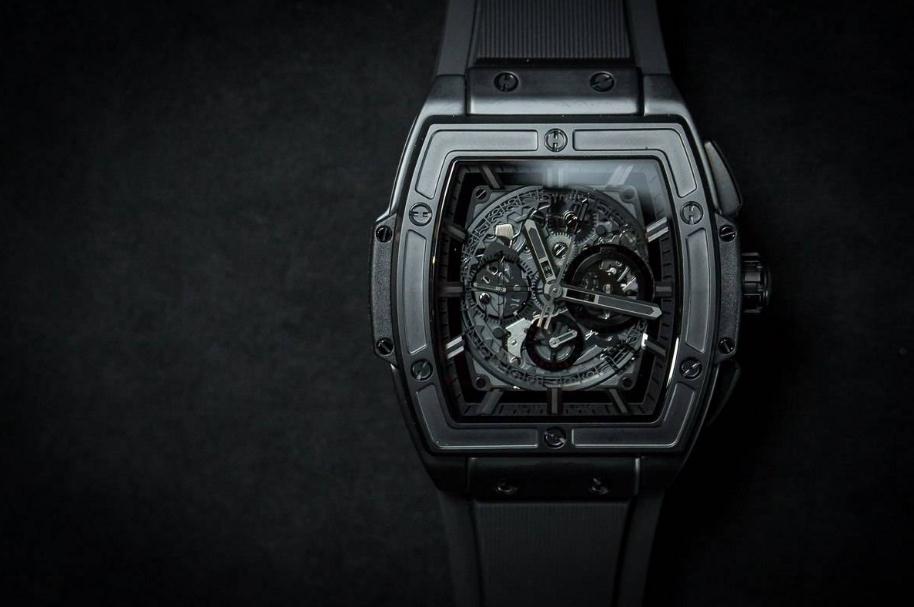 The well-designed fake Hublot Spirit Of Big Bang All Black watches have skeleton dials.