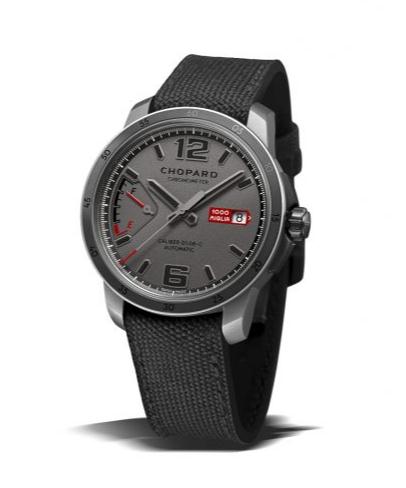 The sturdy copy Chopard Mille Miglia GTS Power Control watches are made from titanium.
